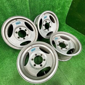 15×7j 6h ー5 139.7 Trackin' ASAHI TEC 希少 アルミ ホイール ホイル 15 インチ in 6穴 pcd 4本 菅15-132の画像1