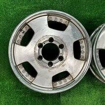 17×7.5j 6h ＋25 139.7 LANVEC ランベック 希少 深リム ディッシュ アルミ ホイール ホイル 17 インチ in 6穴 pcd 4本 菅17-194_画像5