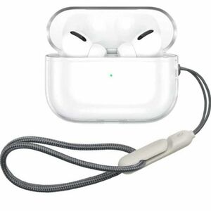 AirPods Pro 2 ケース 2022 用 ストラップ付属 保護カバー 耐衝撃 軽量 ワイヤレス充電対応