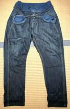 KAPITAL キャピタル EK-134 12oz デニム サルエル ヌーベル パンツ SIZE2/M インディゴ 日本製 岡山 児島 DENIM SAROUEL NOUVELLE PANTS_画像1