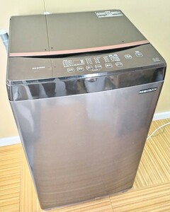 21年製 アイリスオーヤマ 全自動洗濯機 6.0Kg IAW-T603BL ブラック 少し凹み傷あり 裏割れあり 動作には問題ありません 動作確認品