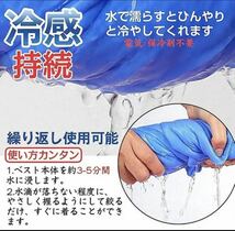 即日発送 クールベスト 熱中症対策 冷感 ベスト 冷却ベスト アウトドア スポーツ 作業服 フリーサイズ 男女兼用 レディース メンズ 保冷_画像6