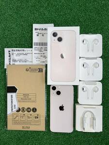 Apple保証期間内 合計101,240円 iPhone13 mini 128GB Apple版SIMフリー ピンク バッテリー100% 箱 イヤホン3個 イヤホンジャック フィルム