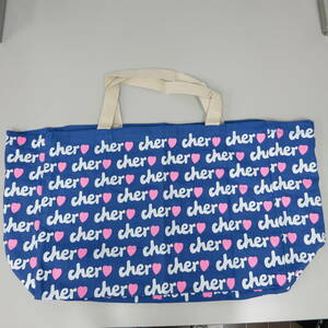 Cher shell tote bag blue L size 