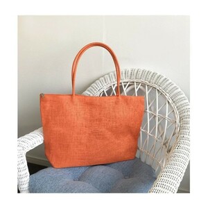  lady's tote bag basket bag eko-bag handbag New Year (Spring) sale new work present ( orange )