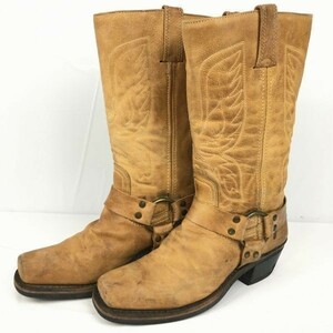 USA производства Vintage модель FRYE/ fly ковбойские сапоги размер 8M 25.5-26.0 степень чай / Brown Vintage/boots труба No.WL65