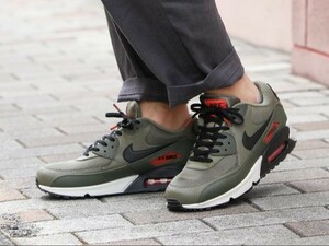 V27【特価/Used/良品/入手困難】NIKE AIR MAX 90 ESSENTIAL MID OLIVE/BLACK/Jordan sb force atmos AIRMAX dunk acg supreme 1 2 4 95 97