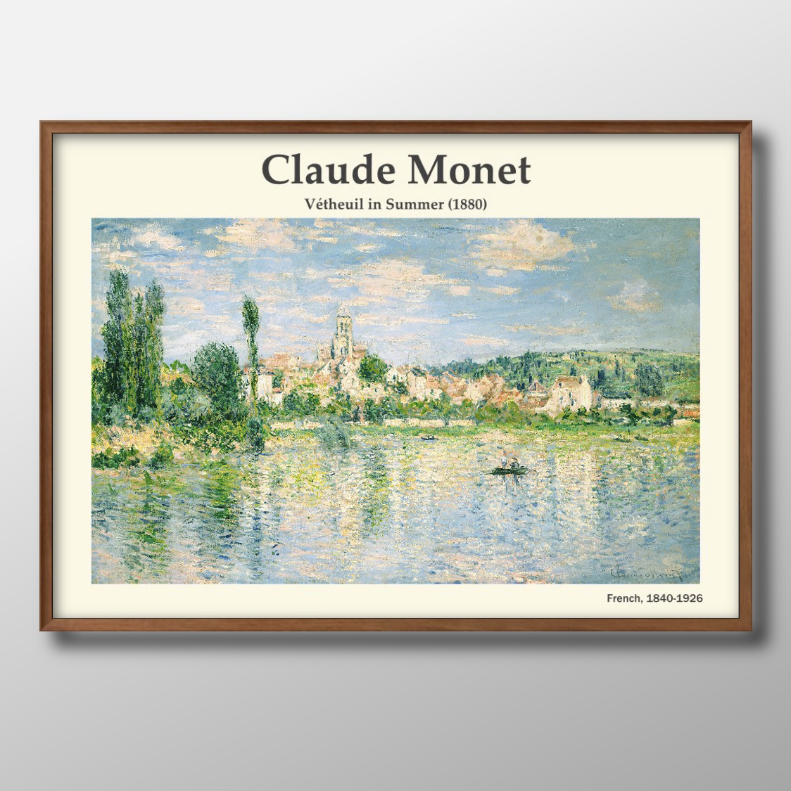 1-0199 ■ Livraison gratuite !! Affiche d'art peinture format A3 Claude Monet illustration design papier mat nordique, Logement, intérieur, autres