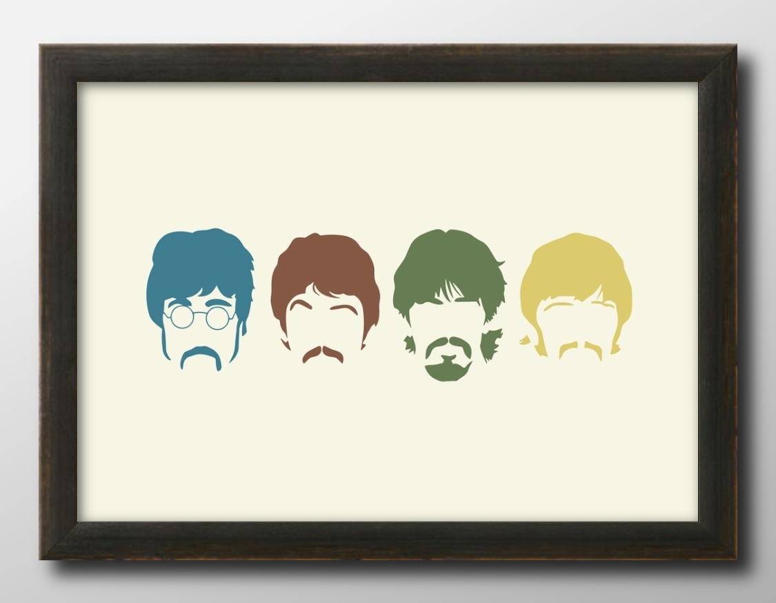 14342 ■ ¡¡Envío gratis!! Póster artístico pintura tamaño A3 Ilustración The Beatles Papel mate nórdico, Alojamiento, interior, otros