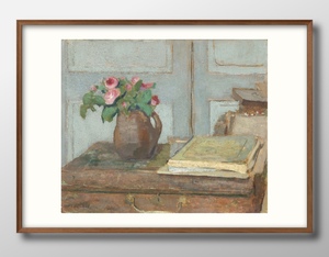 Art hand Auction 14284 ■ 免运费!! 艺术海报绘画 A3 尺寸 Edouard Vuillard Paintbox 和 Roses 插图北欧哑光纸, 住房, 内部的, 其他的