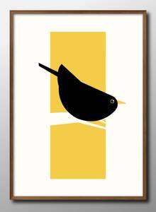 Art hand Auction 14443■免运费！！艺术海报绘画 A3 尺寸鸟鸟现代设计插图斯堪的纳维亚哑光纸, 住宅, 内部的, 其他的