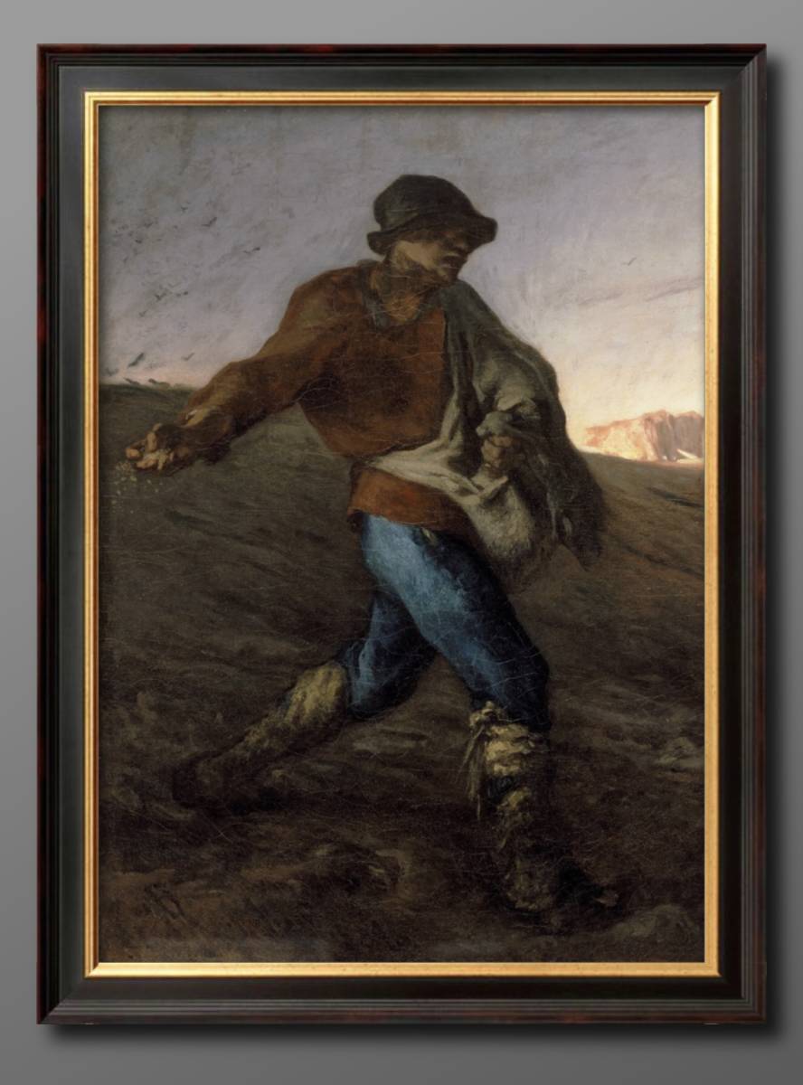 14156■包邮！！艺术海报画 A3 尺寸 Jean-Francois Millet The Sower 插图北欧哑光纸, 住房, 内部的, 其他的