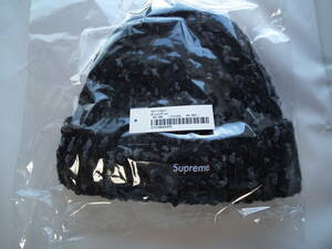 23AW Supreme Chenille Beanie Black シュプリーム シェニール ビーニー ブラック ニット キャップ