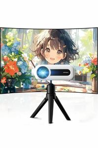 小型プロジェクター家庭用 13000L 【卓上三脚付 】1080P フルHD対応 Bluetooth5.2 ホームシアターミニプロジェクター 天井吊り可