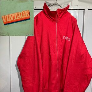 【90s★vintage】AvonTheCorporateChoice ナイロンワークジャケット 企業ロゴ us古着 レッド L