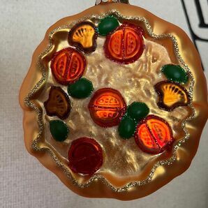 アスティエ　ガラス　クリスマスツリー オーナメント Pizza ハンドメイド 高級