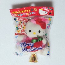 ハローキティ Hello Kitty クリスマス サンタクロース ぬいぐるみ リンリン マスコット ボールチェーン ソックス 2001年_画像3