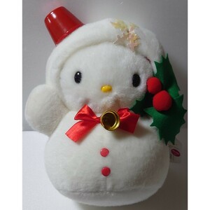 ハローキティ Hello Kitty ぬいぐるみ 雪だるま クリスマス snowman 結晶ヒイラギ ベル 2000年 タグ付き Snow Land