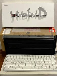 【中古】PFU キーボード HHKB Professional HYBRID Type-S 日本語配列／雪・ルーフとケース付き