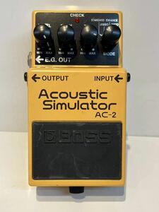 美品 BOSS Acoustic simulator AC-2 ボス アコースティック シミュレーター エフェクター エレキ ギター 