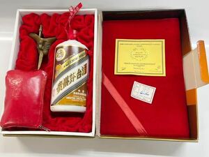 古酒 茅台酒 マオタイ酒 ゴールドラベル 天女 中国 KWEICHOW MOUTAI 貴州 新品未開封 箱付 付属品 高級 希少 984g