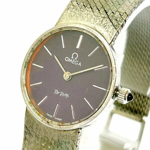 【1円スタート】【訳あり品】OMEGA オメガ デビル SS パープル文字盤 手巻き レディース腕時計 221762