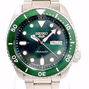 【1円スタート】【箱付き】SEIKO セイコー 4R36-07G0 5スポーツ 裏スケ SS グリーン文字盤 自動巻き メンズ腕時計 225406