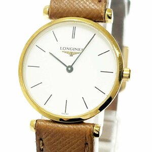 【1円スタート】LONGINES ロンジン L4.209.2 グランドクラシック GP ホワイト文字盤 クオーツ レディース腕時計 221735