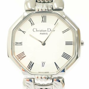 【1円スタート】Christian Dior クリスチャンディオール D45-106-1 オクタゴン SS クオーツ メンズ腕時計 221714