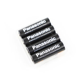 Panasonic 単3形 充電池 4本パック Amazon限定 大容量モデル eneloop pro BK-3HCD/4SA ブラック(ホワイト）