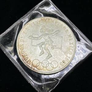 1円～ 6T31751123 - 1968年 メキシコオリンピック 25ペソ銀貨 現状品 