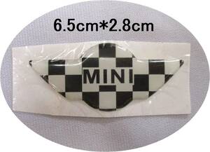 [ new goods * prompt decision ] Mini Cooper MINI checker flag steering wheel sticker emblem Logo epoxy steering wheel 