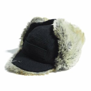 M4941f13　■ユニバーサルプロダクツ × COMESANDGOES カムズアンドゴーズ■　WOOL FLIGHT CAP ウール フライトキャップ ブラック 黒 秋冬