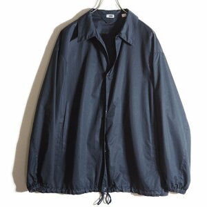 M2313f23　■H BEAUTY＆YOUTH エイチ ビューティ＆ユース■　SATIN COACH JACKET コーチジャケット ネイビー L / 紺 オーバーサイズ 春～秋