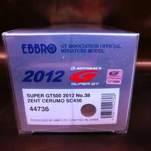 ★EBBRO SUPER GT500 2012 SERIES ZENT CERUMO SC430 No.38 （1/43スケール 44736）★送料520円の画像3