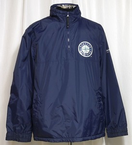 ☆Eddie Bauer エディーバウアー MLB MARINERS マリナーズ 裏地フリース ウインドブレーカー プルオーバー Sサイズ 実寸やや大きめM位