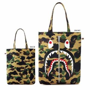 BAPE(R) CAMO Shark cushion tote bag "Treasure Island" company appendix A BATHING APE