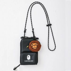 BAPE KIDS じゃばら式 BLACKスマホショルダー&マイロコインケース