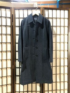 K5* beautiful goods!EAST BOY WOMEN East Boy long coat jacket cashmere wool ITALY lady's 9 M( width of a garment 51 dress length 98).. eyes. gray 