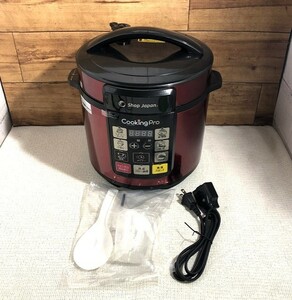 (12)未使用美品！ Shop Japan ショップジャパン Cooking Pro クッキングプロ 電気圧力鍋 SC-30SA-J03-RD