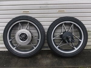 CB450N 純正 当時物 シックススターホイール 前後セット PC14 HONDA 絶版旧車 検/CB250N CB400N ホークⅢ CB250T CB400T ホークⅡ バブ CBX