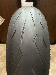 中古MCタイヤ PIRELLI DIABLO ROSSO CORSAⅡ 190/50ZR17 パンク修理痕あり ロッソ コルサ2 190 50 17 4618 M2893