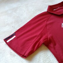 か049 レア インディアナ大学メディカルチーム スタッフ ユニフォーム adidas 赤 ポロシャツ 身丈72cm身幅58.5cm_画像6