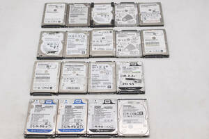 状態正常 18台セット 中古ハードディスク HDD 40GB 120GB 160GB 250GB 320GB 500GB 2.5インチ SATA 7mm 9.5mm データ削除済 抜き取り品 