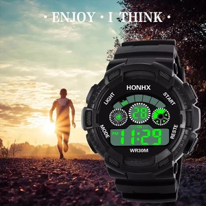  sport wristwatch wristwatch clock digital type LED digital wristwatch digital bicycle sport outdoor camp running man and woman use black 2