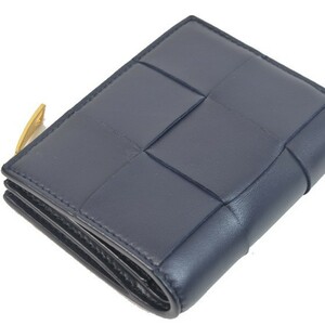 [ не использовался товар ] Bottega Veneta кошелек кассета складывающийся пополам застежка-молния бумажник 706010