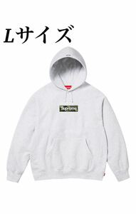 完売　1円スタート　Supreme Box Logo Hooded Sweatshirt シュプリーム フーディ パーカー ボックスロゴ アッシュ グレー スウェット L