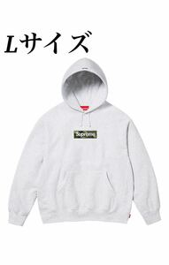 完売品　1円スタート　Supreme Box Logo Hooded Sweatshirt シュプリーム フーディ パーカー ボックスロゴ アッシュ グレー スウェット L
