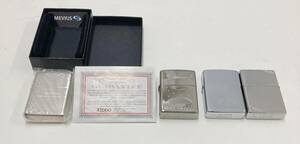 22045　ZIPPO　ジッポ　喫煙具　銀色　シルバー　スクエア　箱付　ギャランティ　ミレニアムエディション MEVIUS　ゴリラ　ONE　WORLD　4点