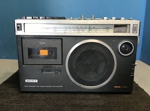 #□岐阜発　△SONY/ラジカセ/CF-1980Ⅱ/2WAY SPEAKER/CASSETTE-CORDER 3 BANDS/電源コードなし/取手無し/動作未確認/ジャンク品　R5.5/16□